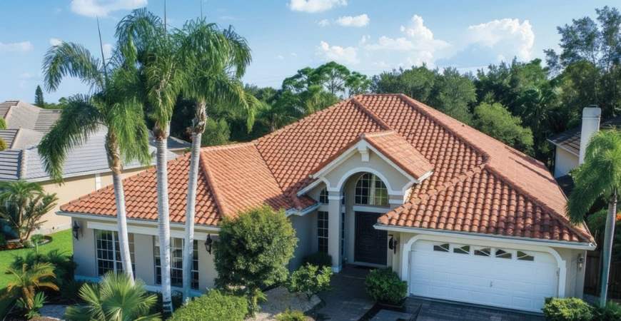 Tile roof installation on residential home in Los Angeles by Trusted Contractor LA